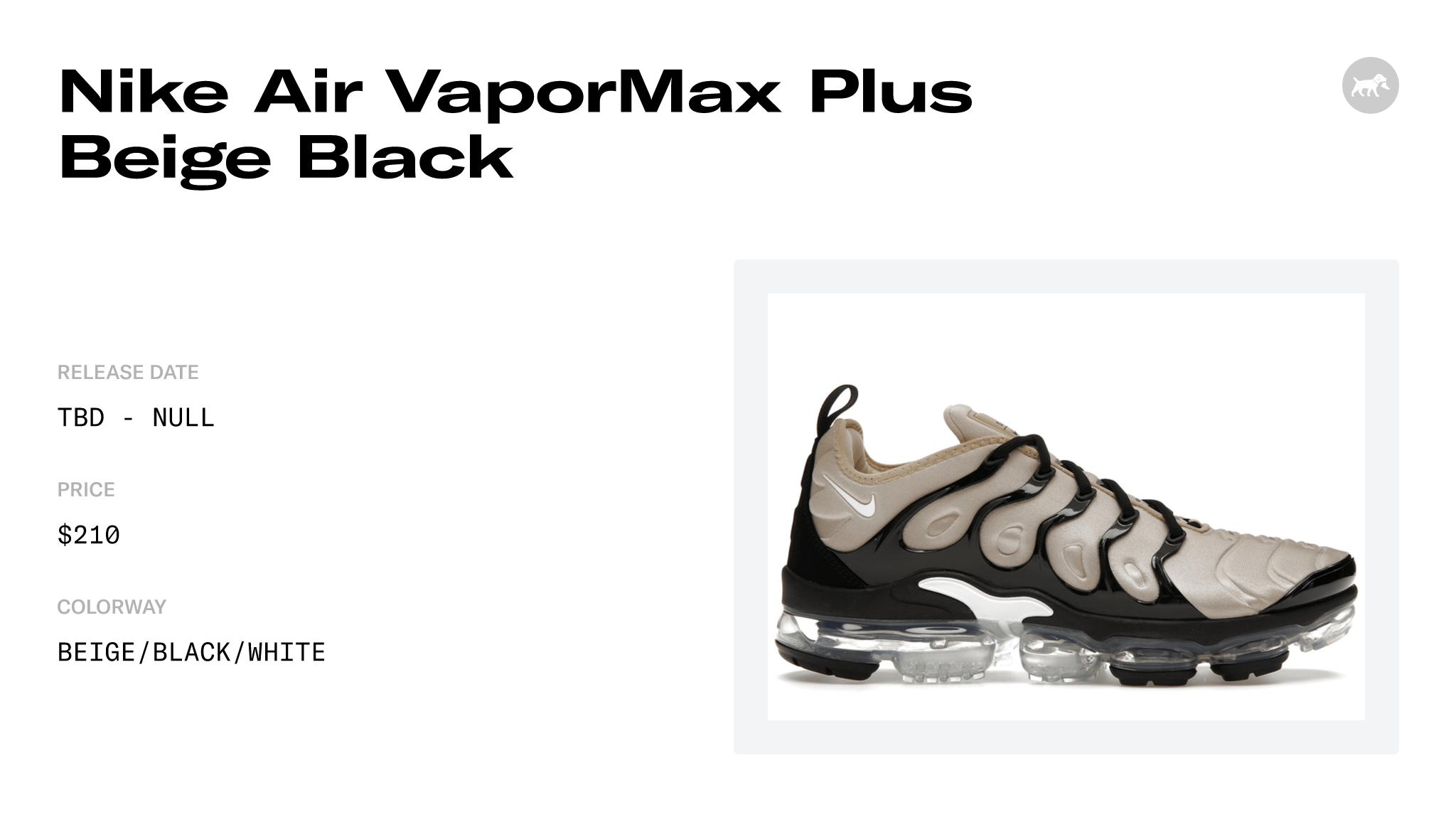 Nike Air Vapormax Plus Beige Black Dx Release Info