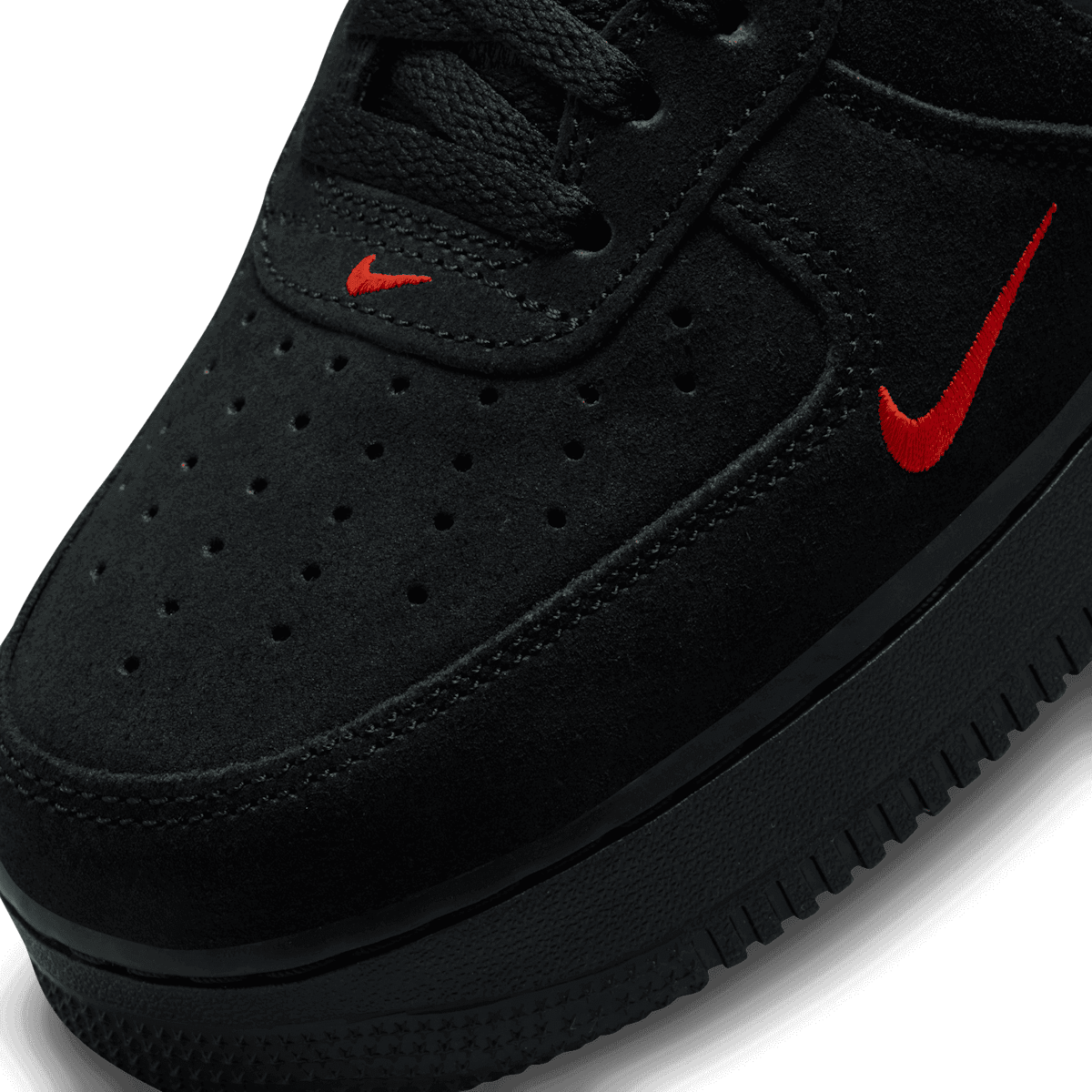 Nike Air Force 1 Low Multi-Swoosh Black Crimson