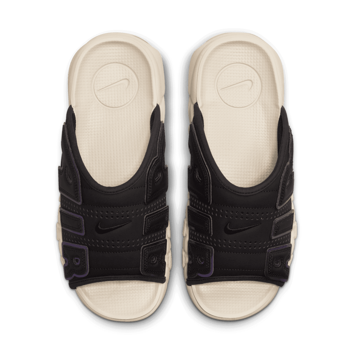 Nike Air More Uptempo Slide Black Multi-Color Sanddrift - FB7799
