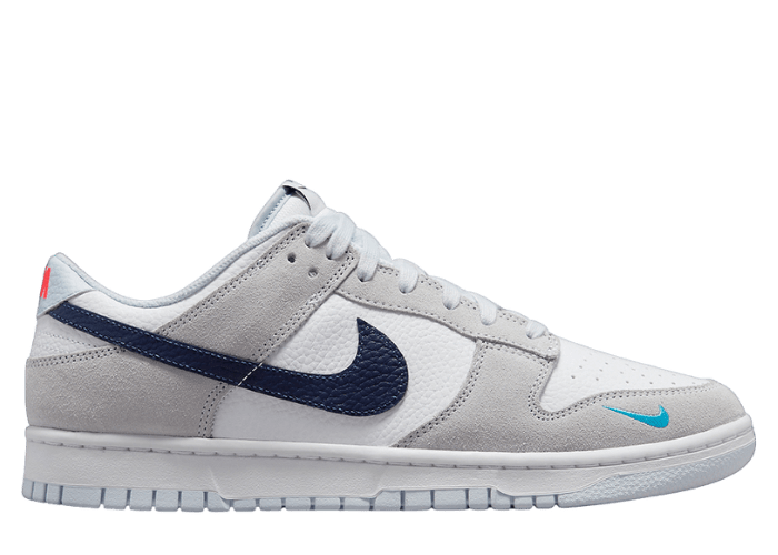 Nike Dunk Low Mini Swoosh Grey Navy Raffles and Release Date