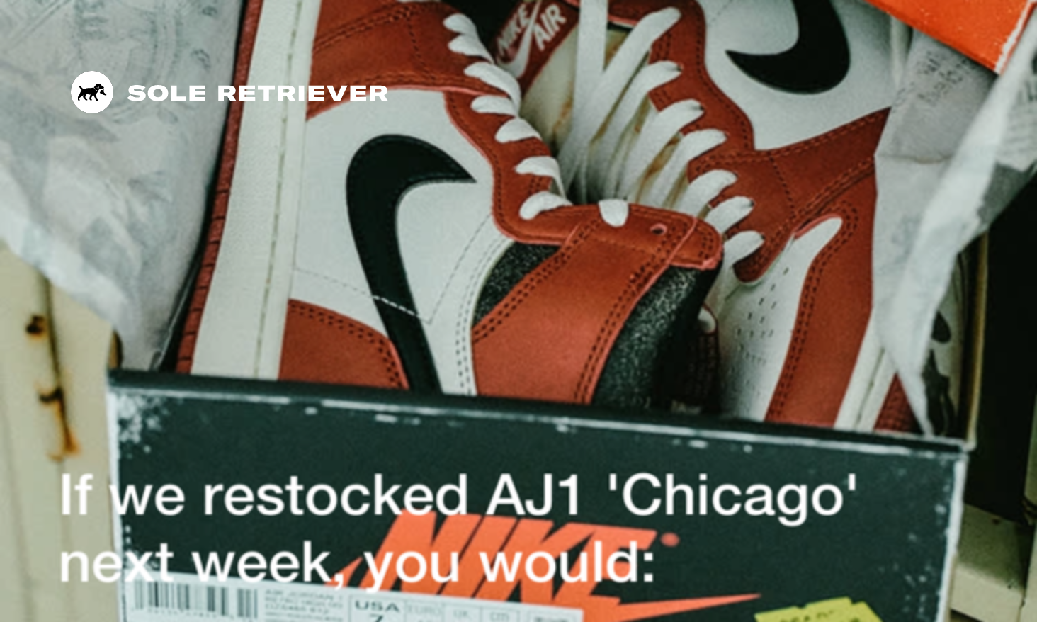 Chicago' Air Jordan 1 Restocks on SNKRS Next Week