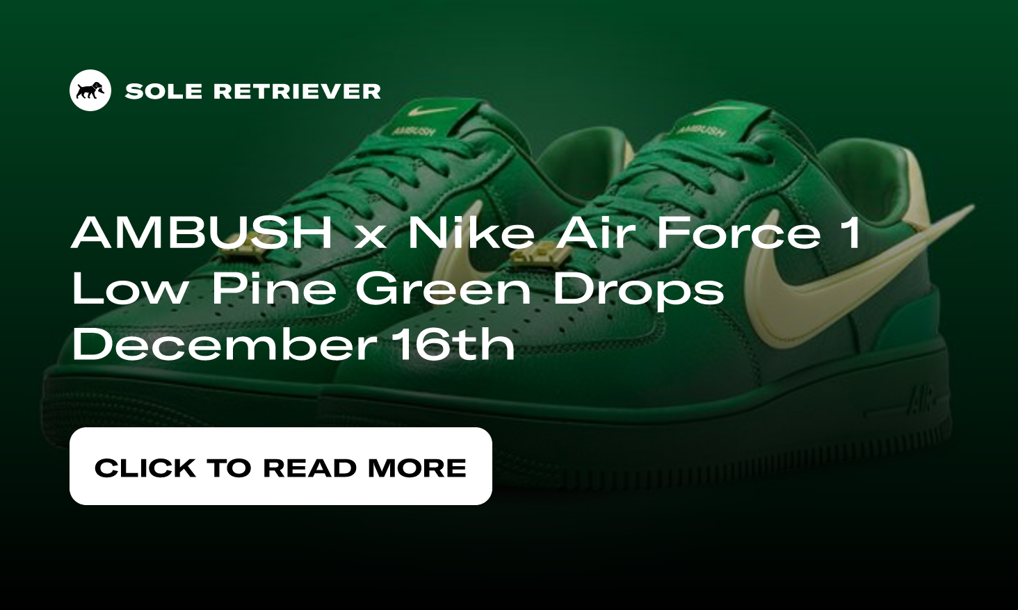 AMBUSH x Nike Air Force 1 Low Pine Green Drops December 16th