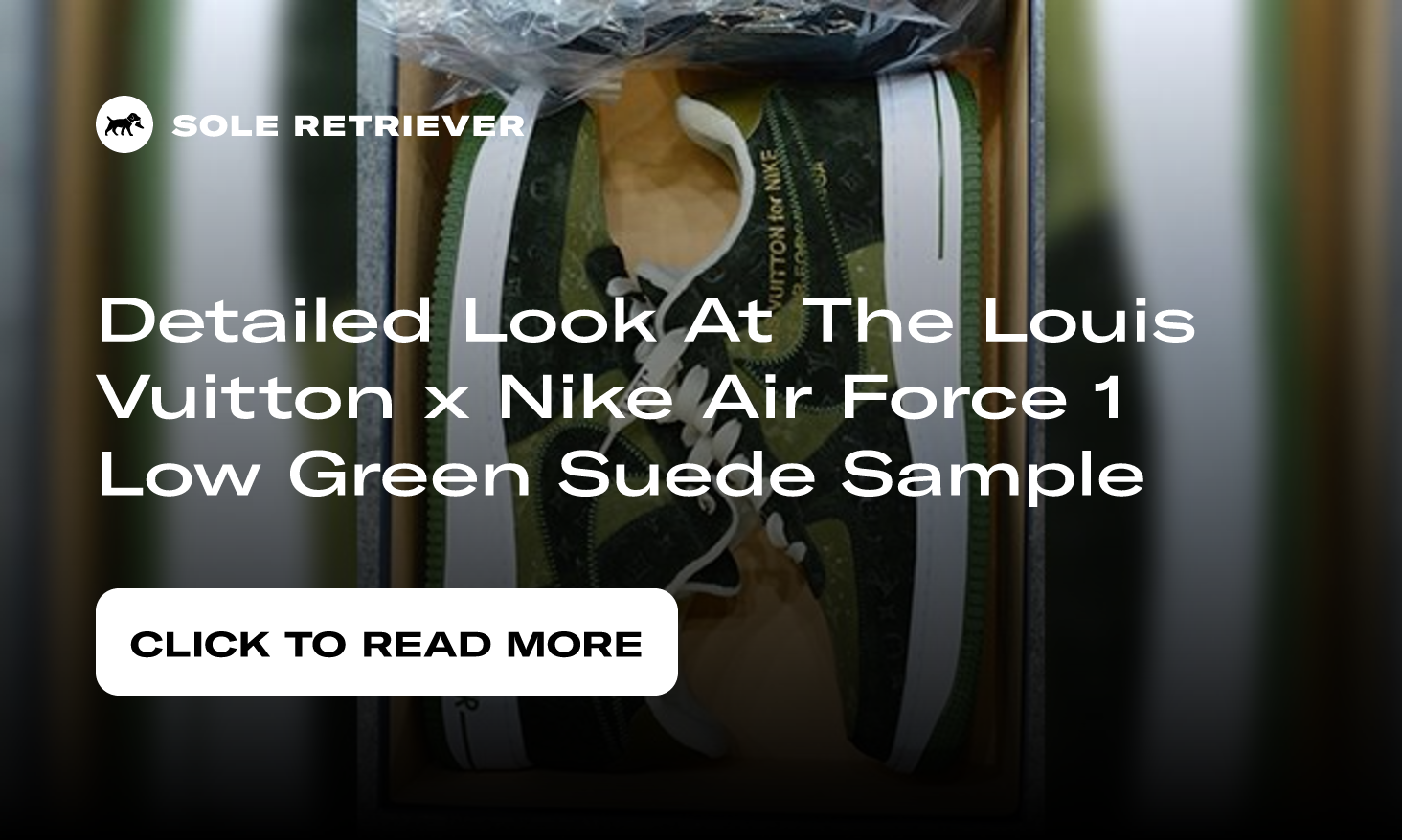 Louis Vuitton x Nike Air Force 1 Green Suede Sample