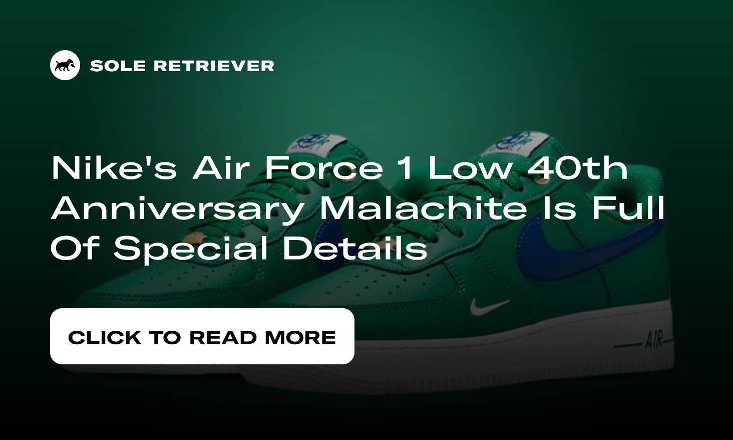 Bold Malachite Swooshes Feature On The Nike Air Force 1 Low 40th
