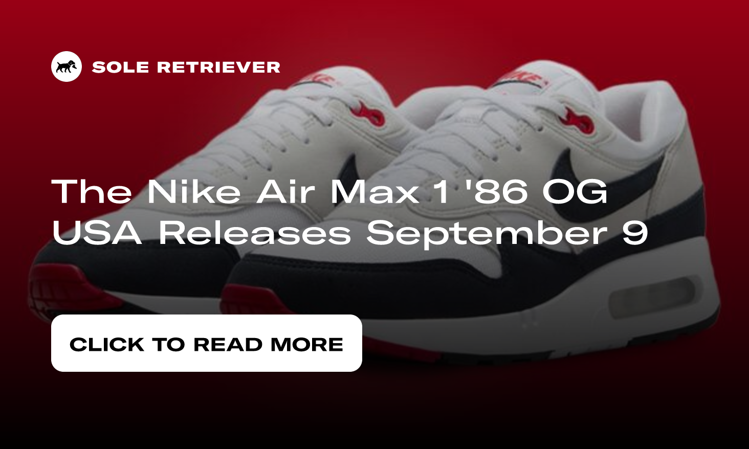 Nike Air Max 1' 86 OG 'Big Bubble' Womens White/University Red
