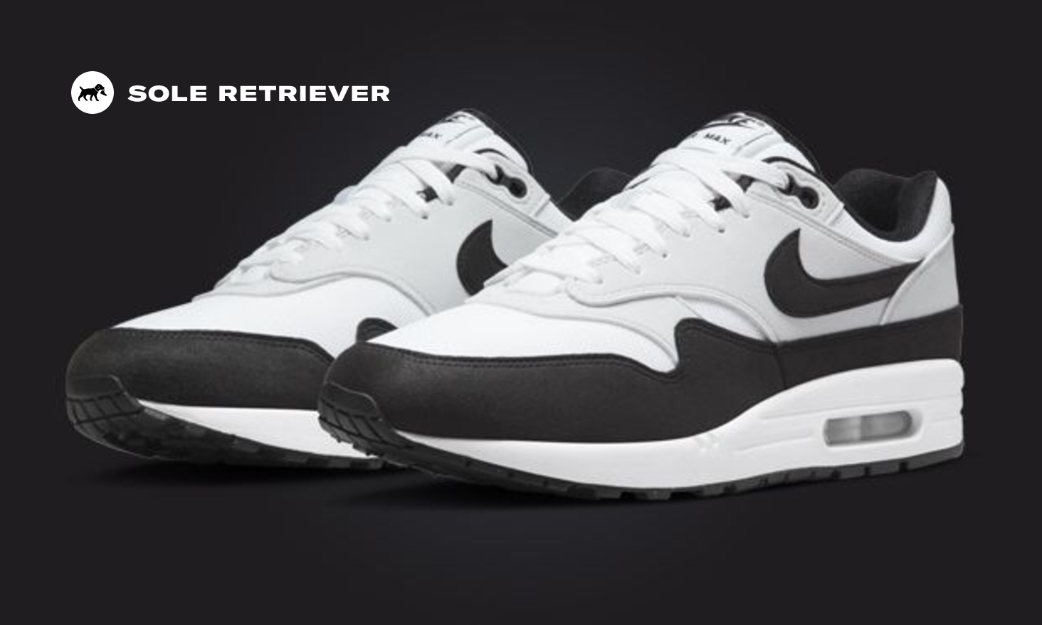 Black air max 1 white clearance sole