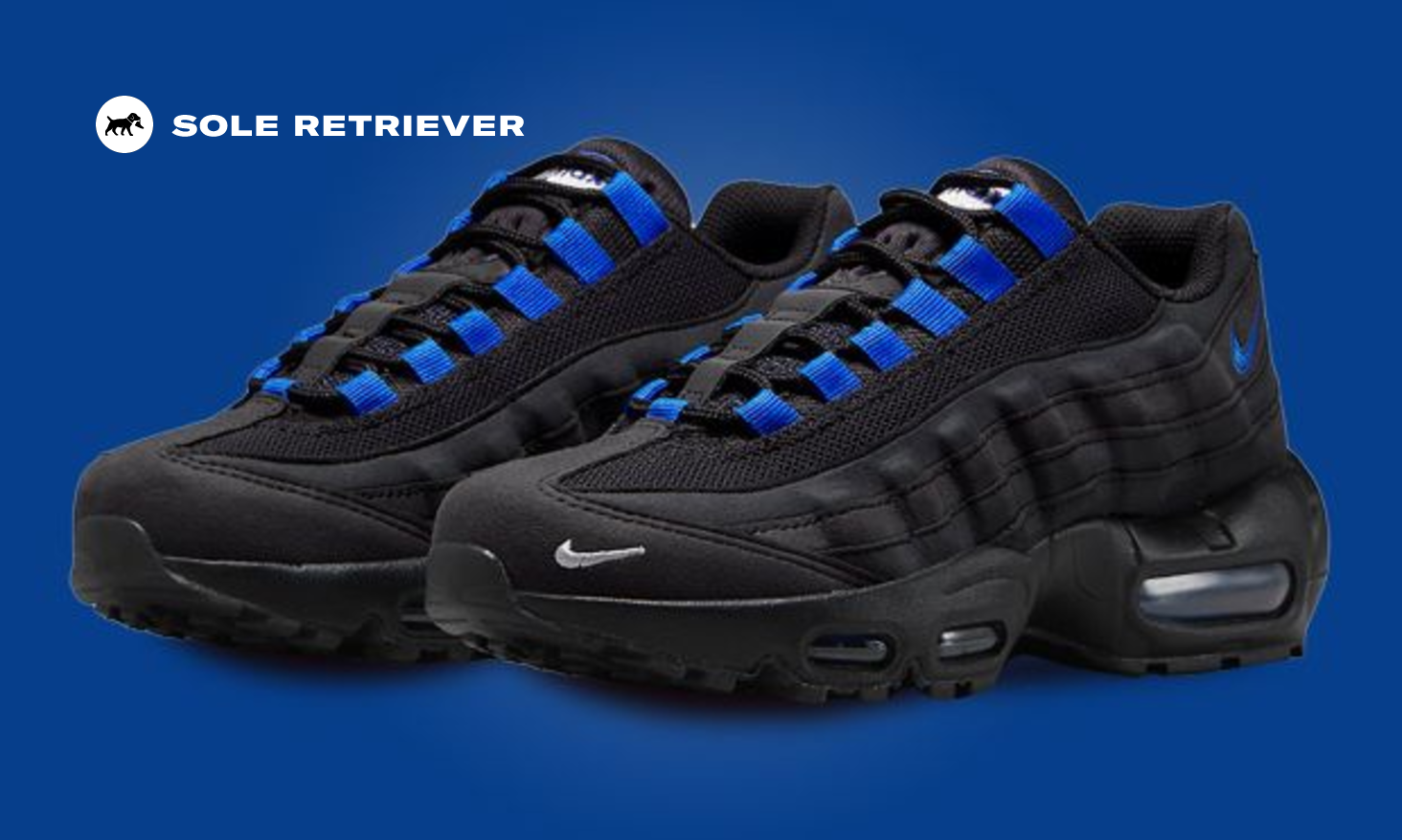 Air max 95 on sale black blue tick