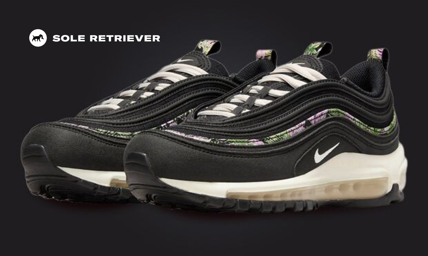 Air max 97 floral hot sale black