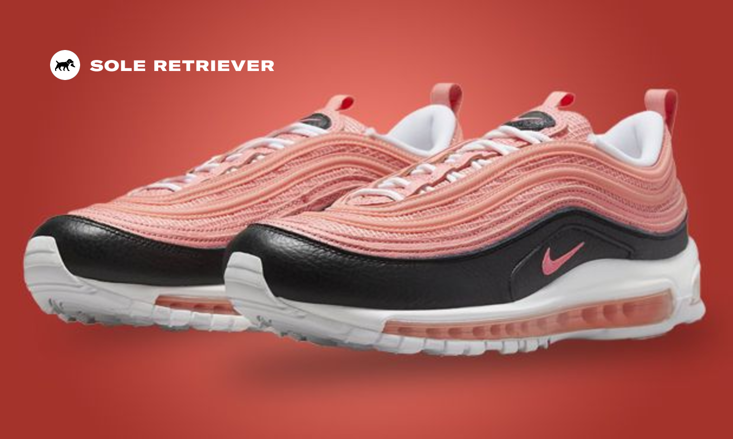 Nike air max 97 hotsell pink with black sole