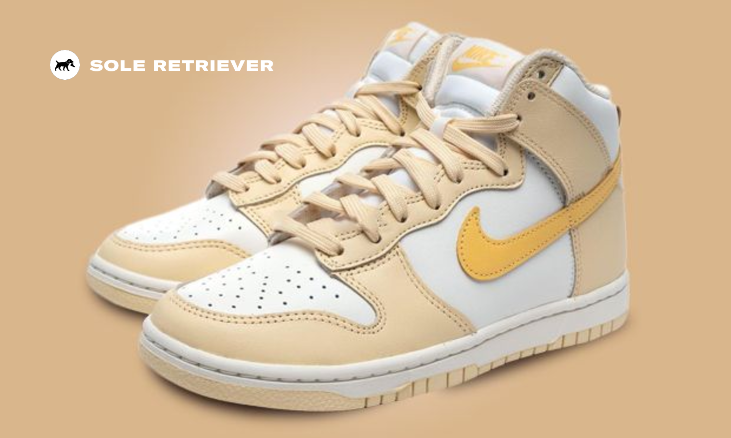 This Women's Exclusive Nike Dunk High Comes In Pale Vanilla Topaz Gold