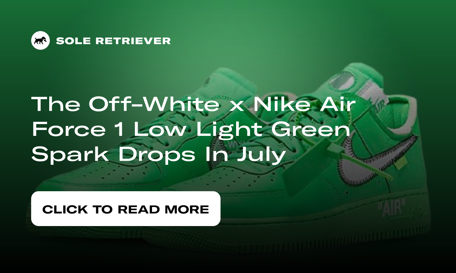 Off White X Nike Air Force 1 Low Brooklyn Sz 12 Green Spark No Box