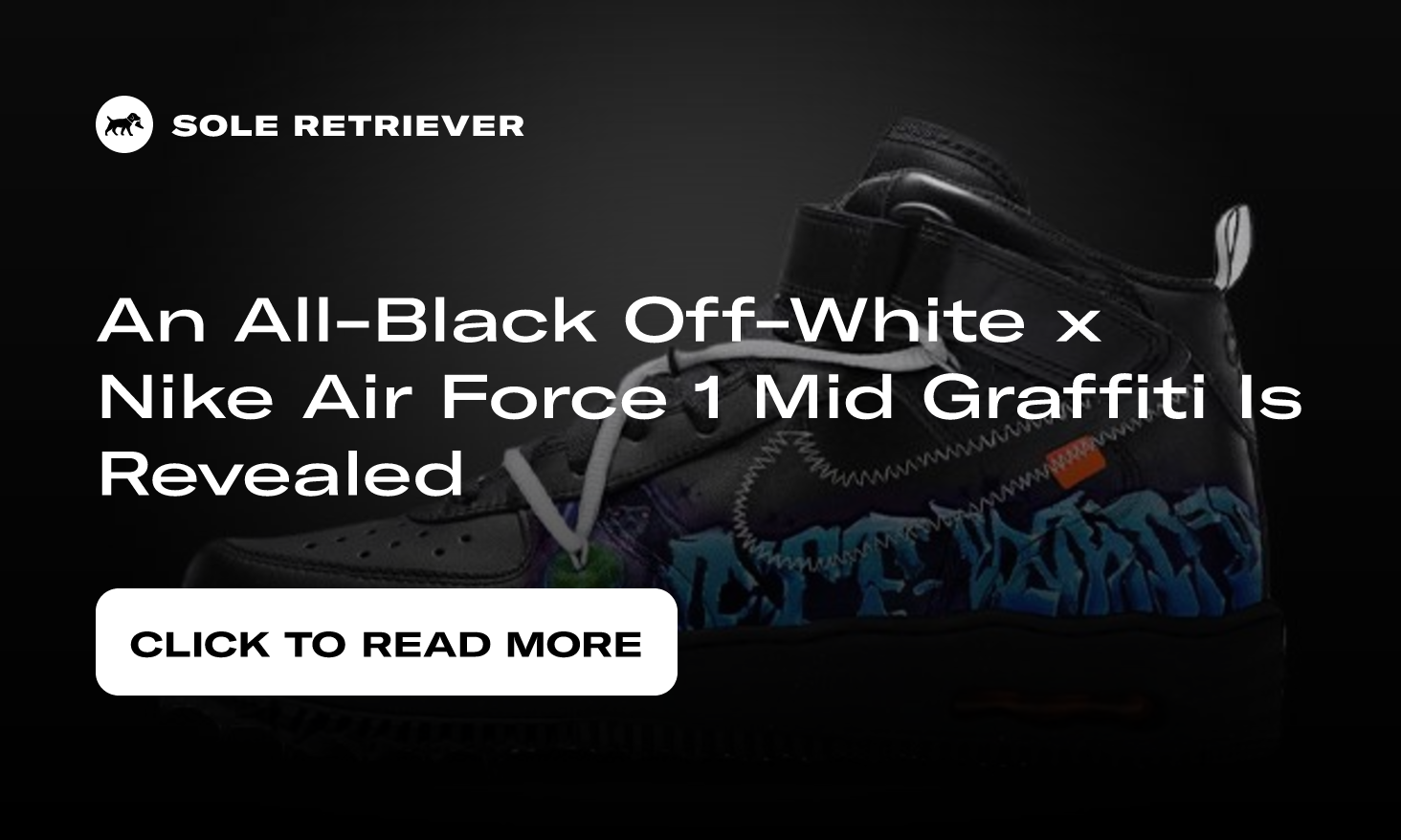 An All-Black Off-White x Nike Air Force 1 Mid Graffiti Is Revealed