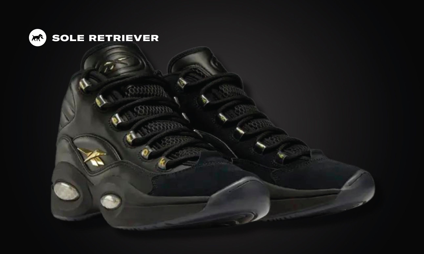 Black and gold outlet reebok questions for sale