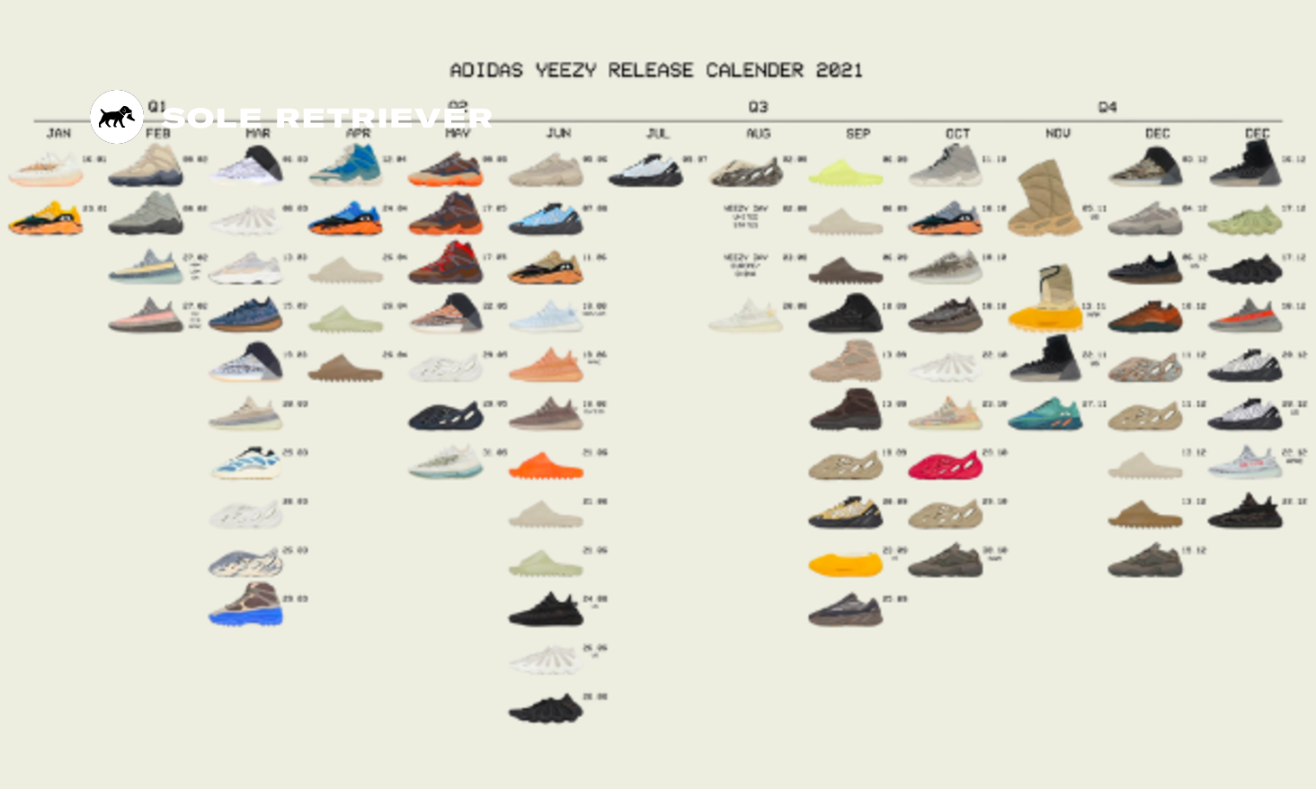 Yeezy on sale drop calendar