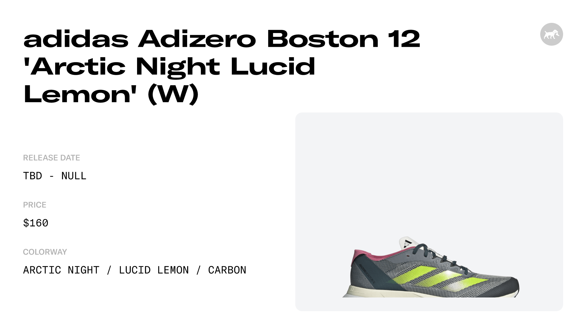 adidas Adizero Boston 12 'Arctic Night Lucid Lemon' (W) - ID6898 ...