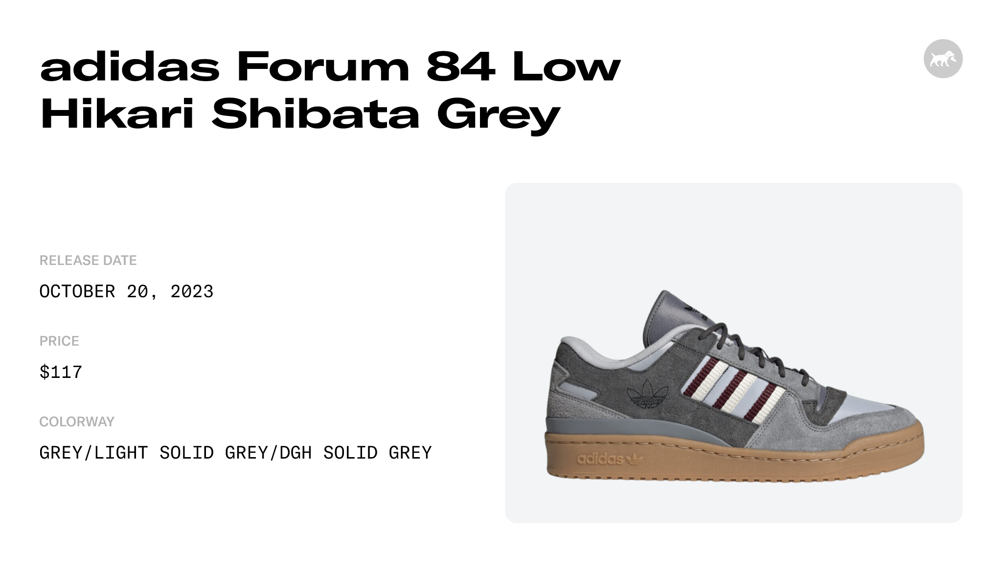 adidas Forum 84 Low Hikari Shibata Grey - IG4128 Raffles and