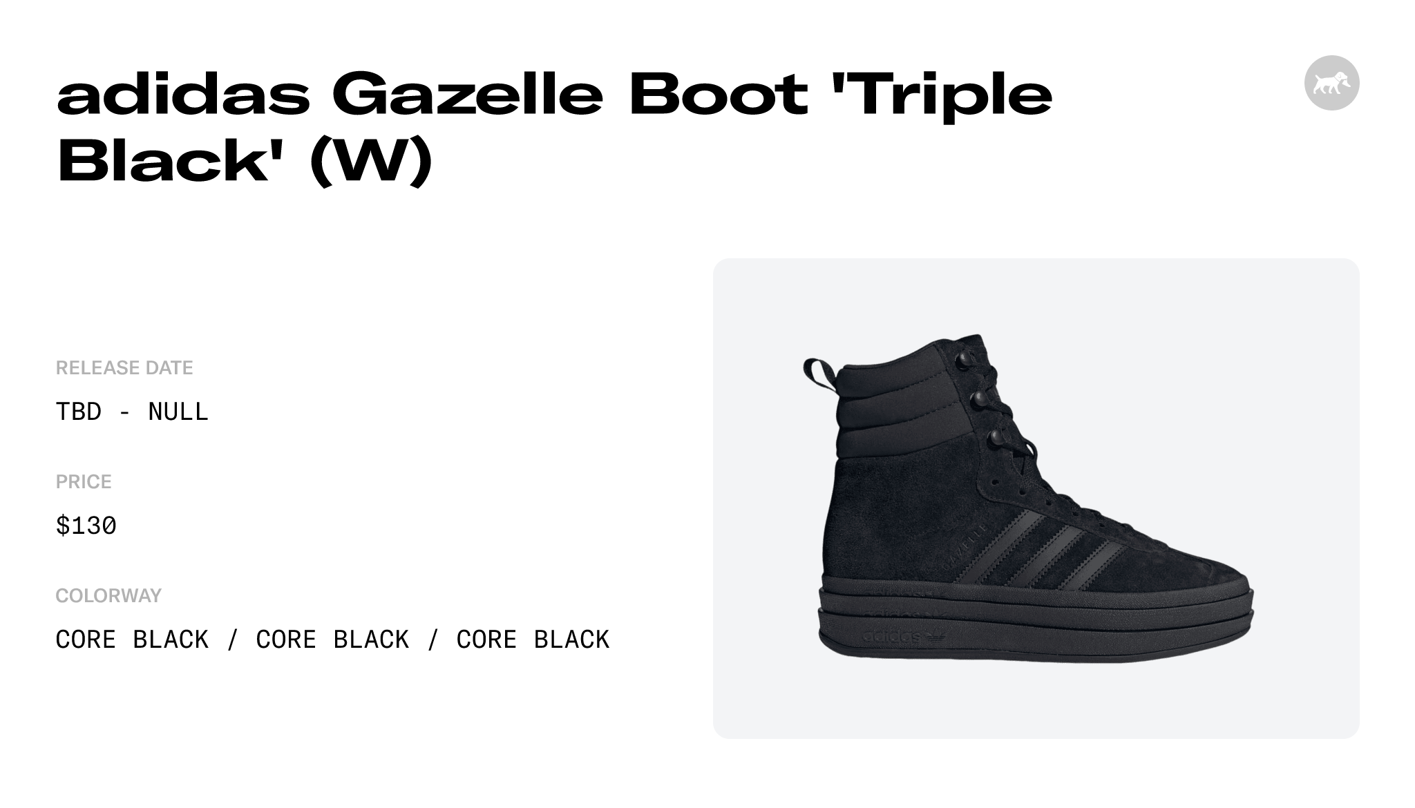 adidas Gazelle Boot 'Triple Black' (W) - ID6983 Raffles and