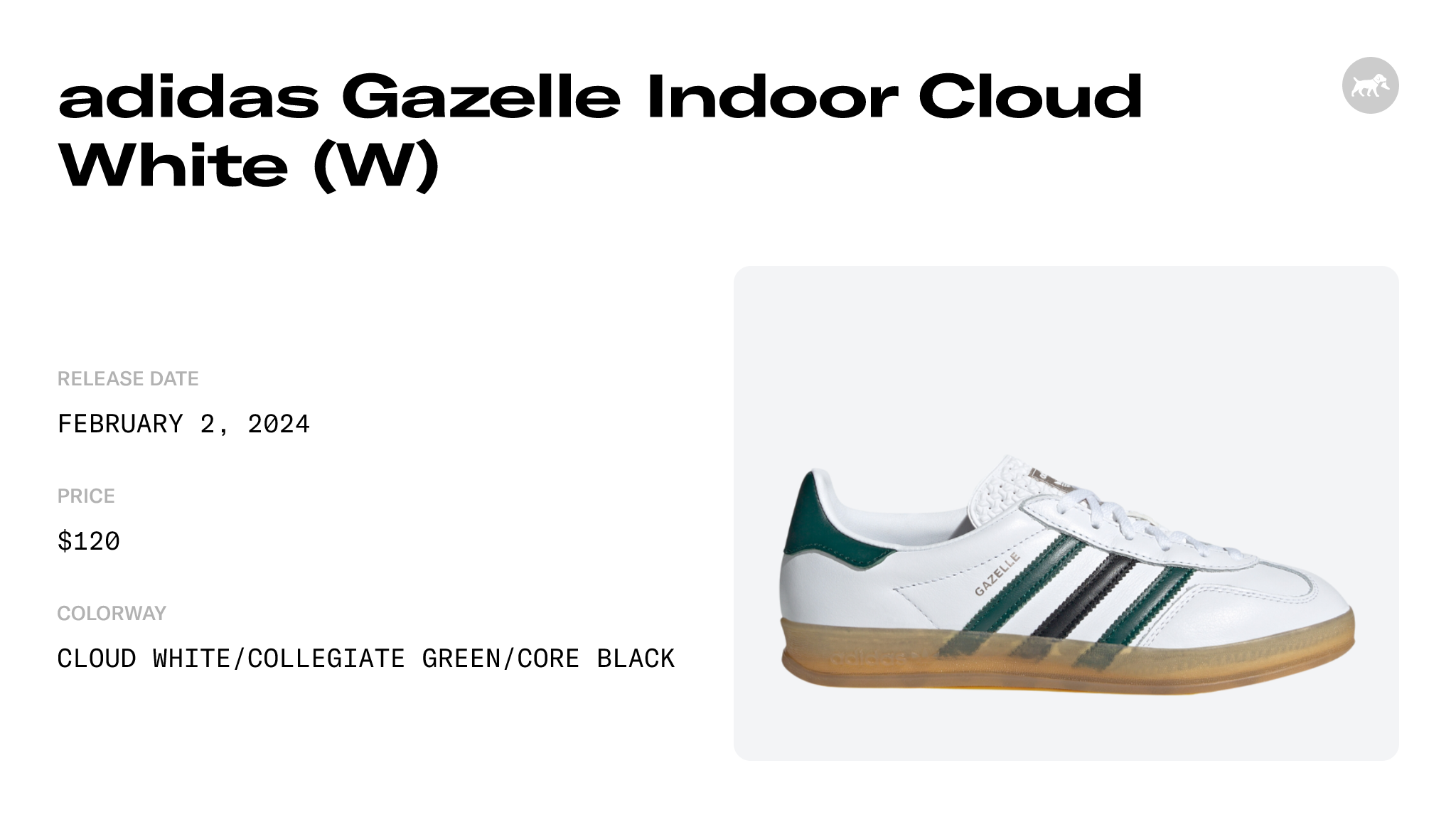 adidas Gazelle Indoor (core black / cloud white / core black)