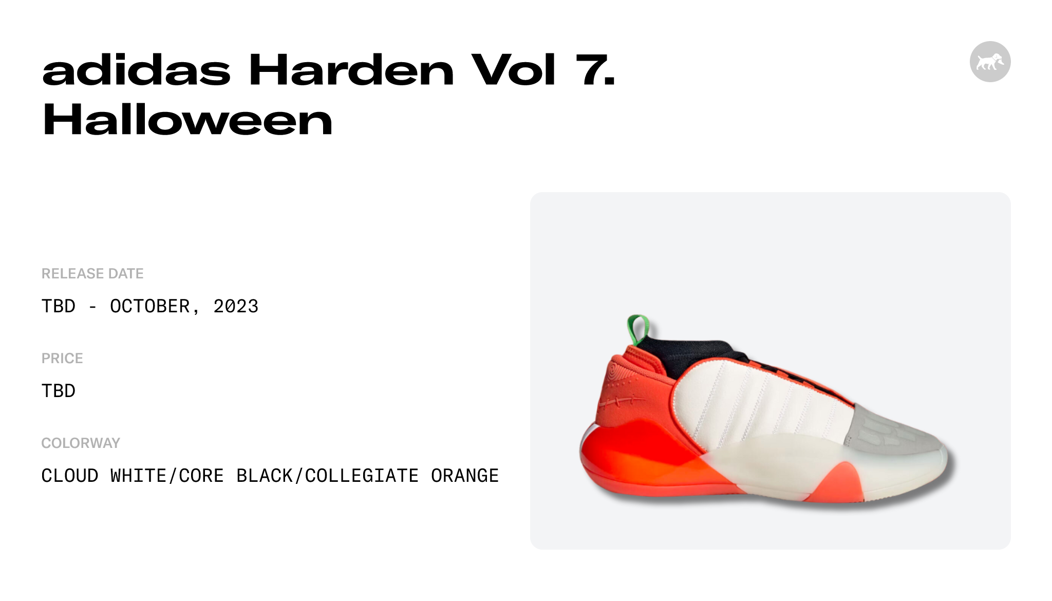 Adidas Harden Vol. 7 'Halloween' James Harden Release Date