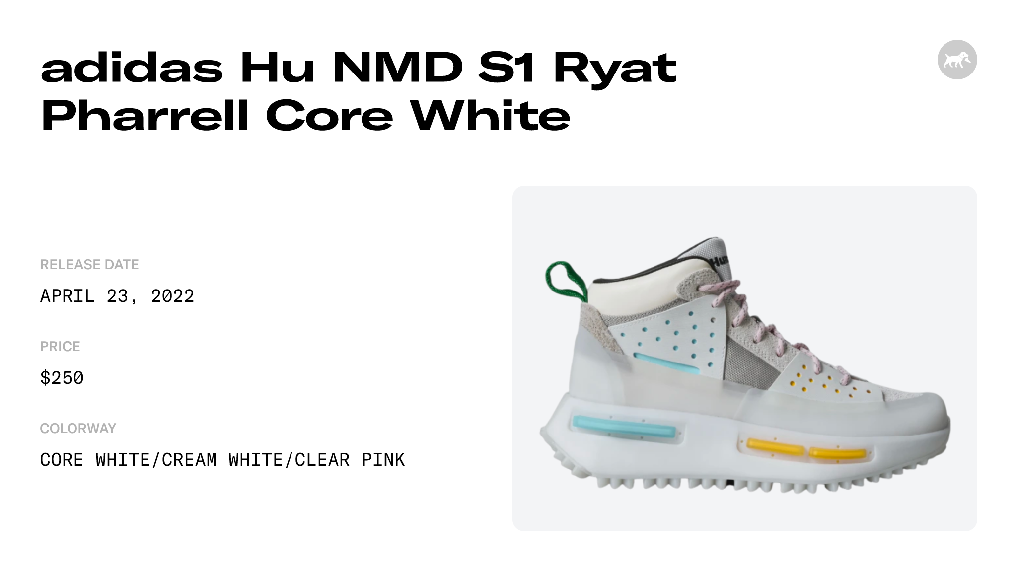 Adidas Hu NMD S1 Ryat Pharrell Core White