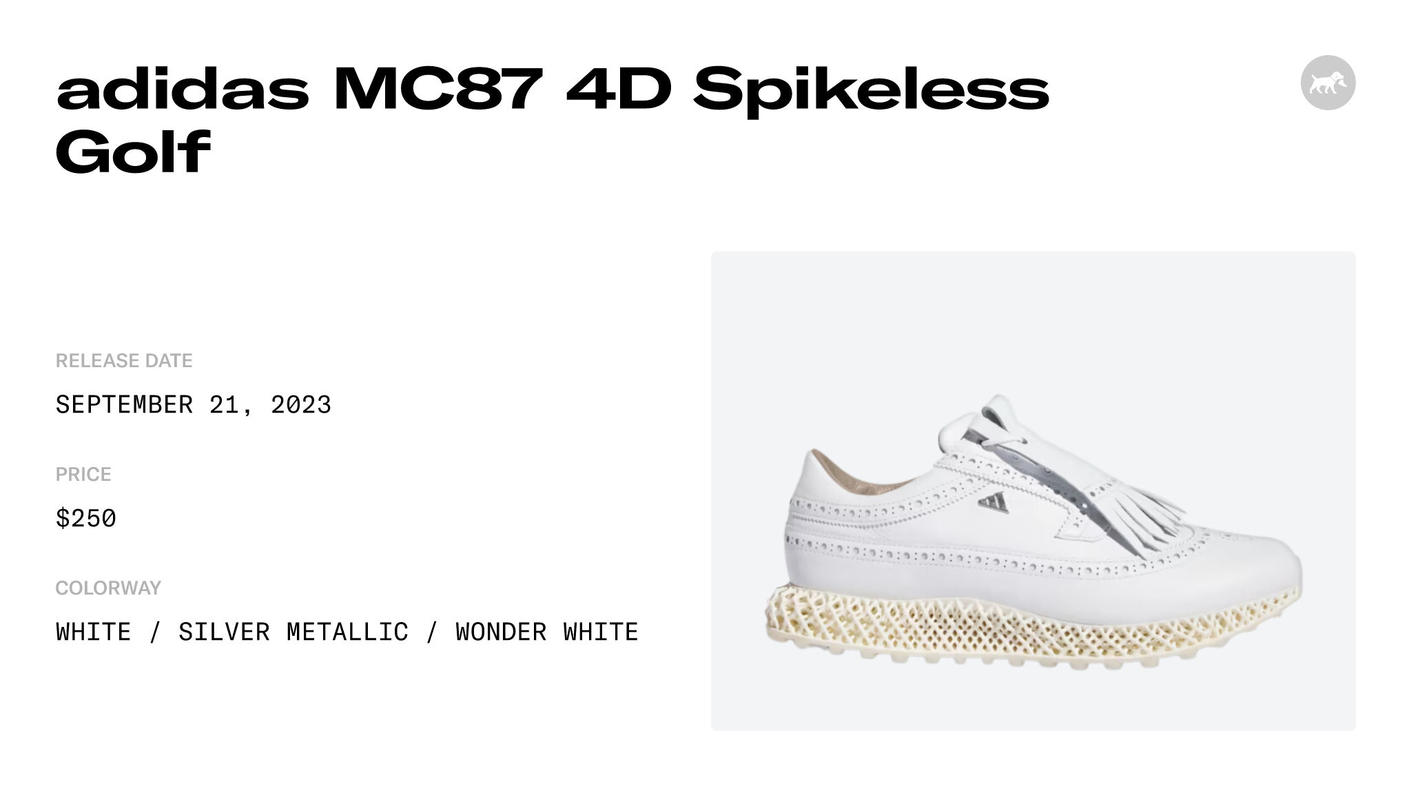 adidas MC87 4D Spikeless Golf - ID0225 Raffles and Release Date