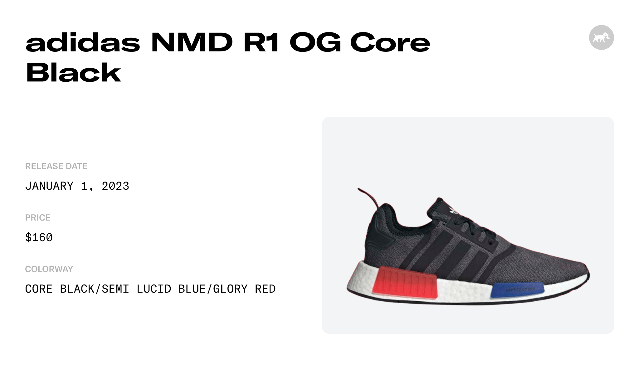 adidas NMD R1 OG Core Black - HQ4452 Raffles and Release Date