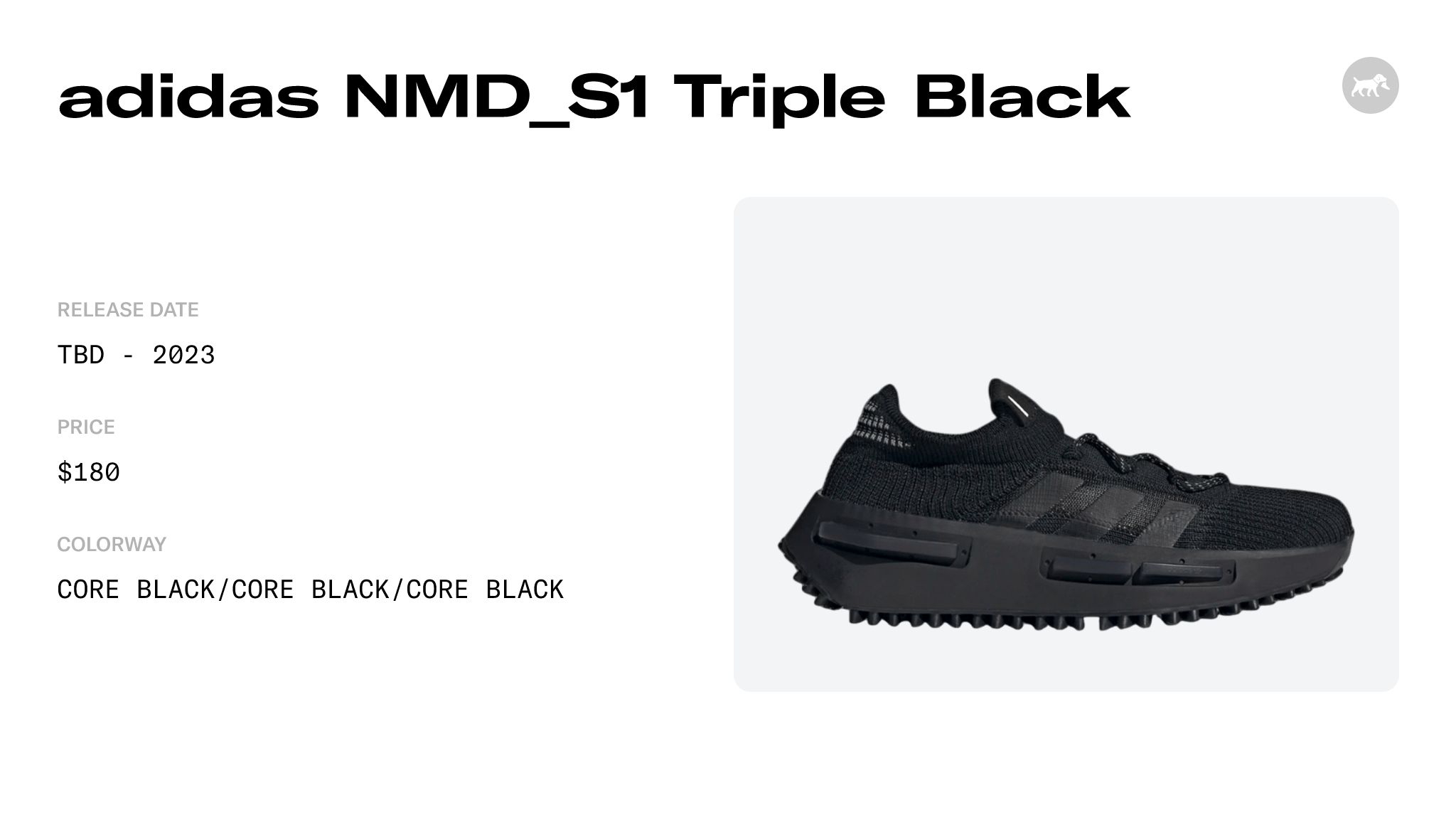 adidas NMD_S1 Triple Black - FZ6381 Raffles and Release Date