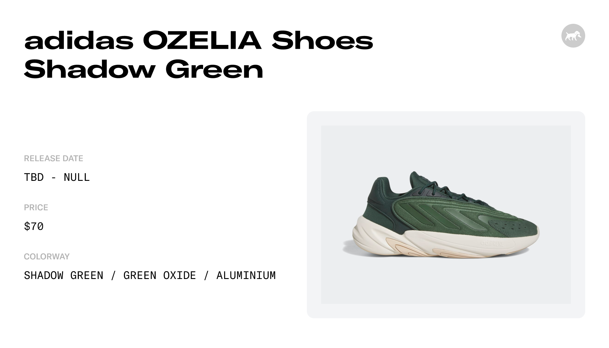 adidas OZELIA Shoes Shadow Green - GY2503 Raffles and Release Date