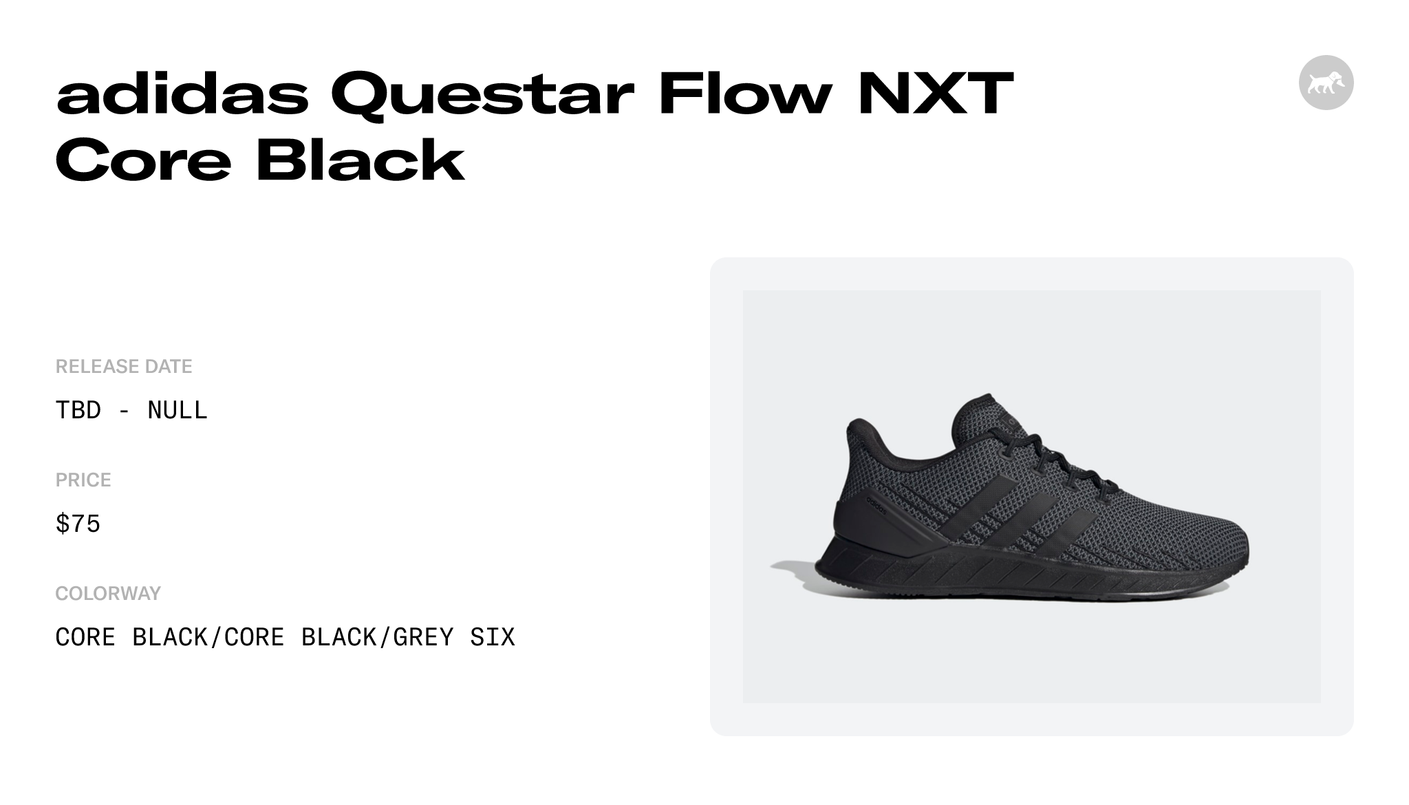adidas Questar Flow NXT Core Black - FY9559 Raffles and Release Date