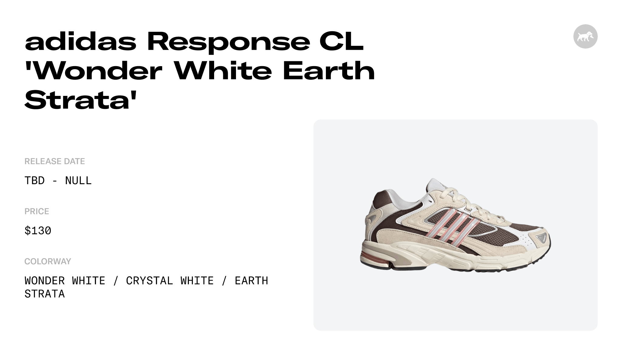 adidas Response CL White Raffles Strata\' Release \'Wonder and Earth Date - IG3079