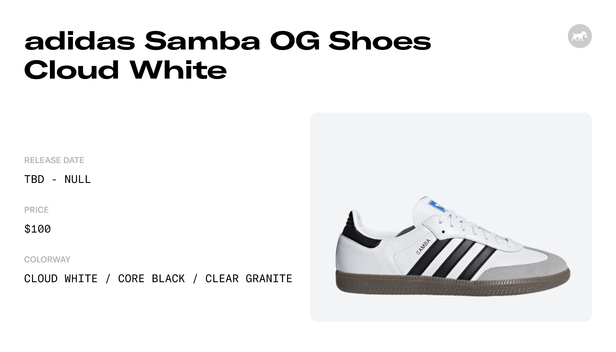 adidas Samba OG Shoes - White, B75806