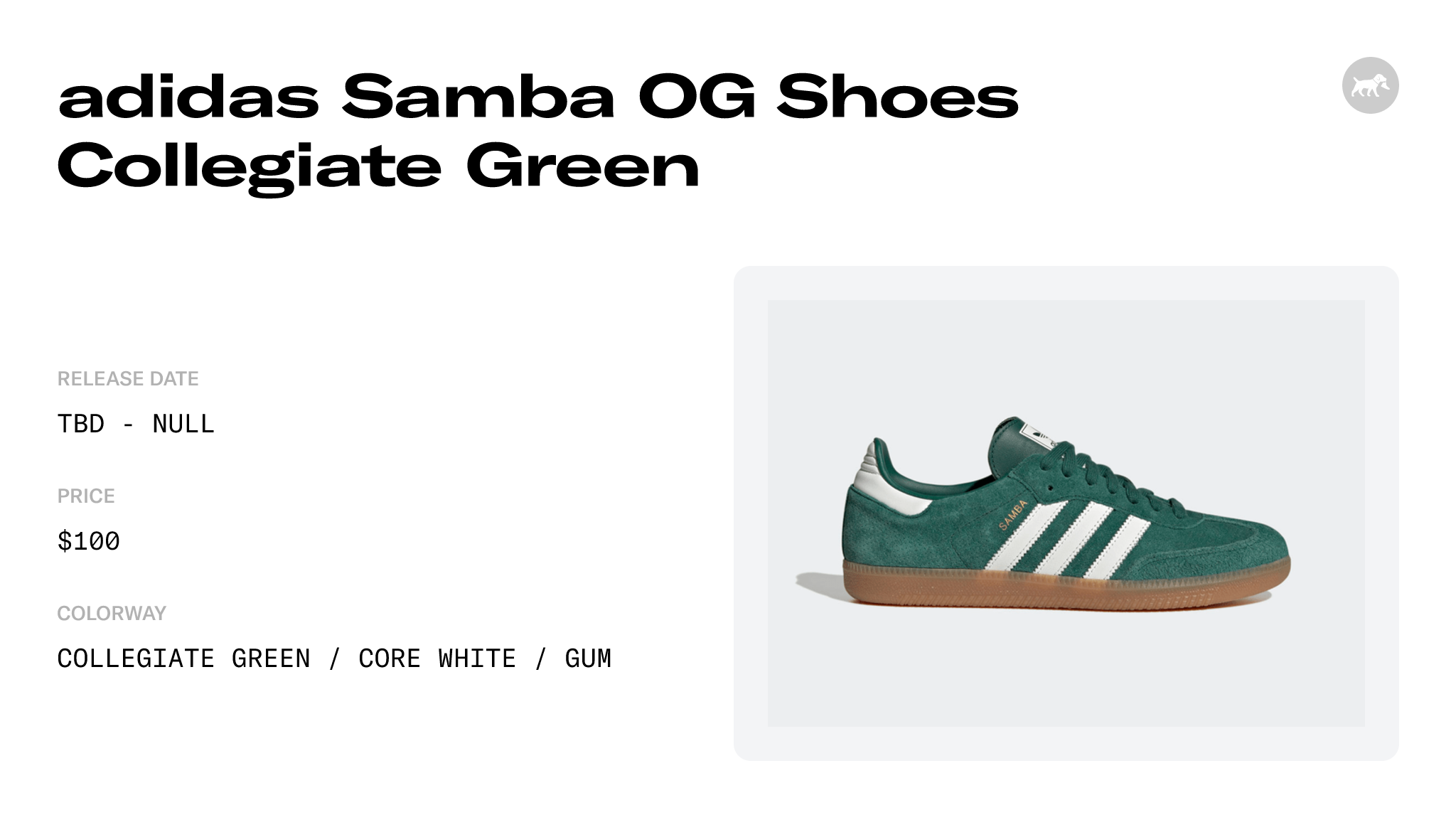 adidas Samba OG Shoes Collegiate Green - HP7902 Raffles and
