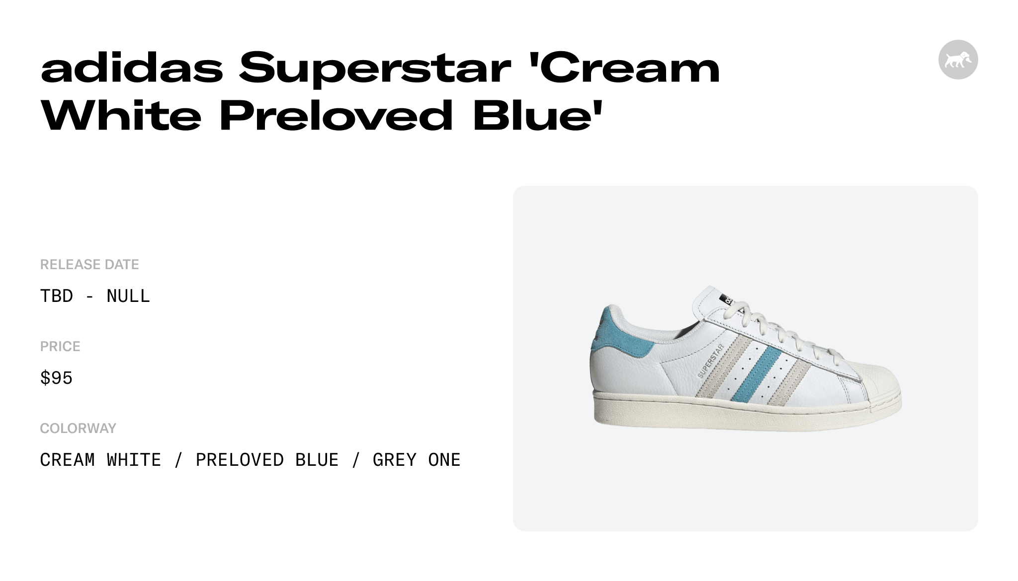 adidas Superstar \'Cream White Preloved Date GZ9381 - Release Raffles Blue\' and