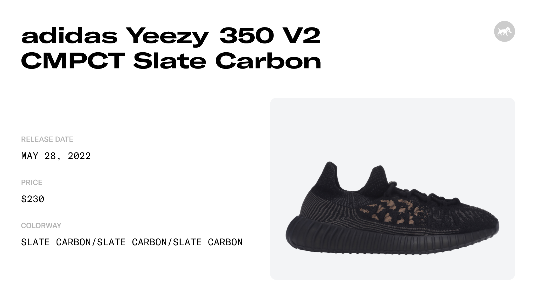 adidas Mens Yeezy 350 Boost V2 CMPCT HQ6319 Slate
