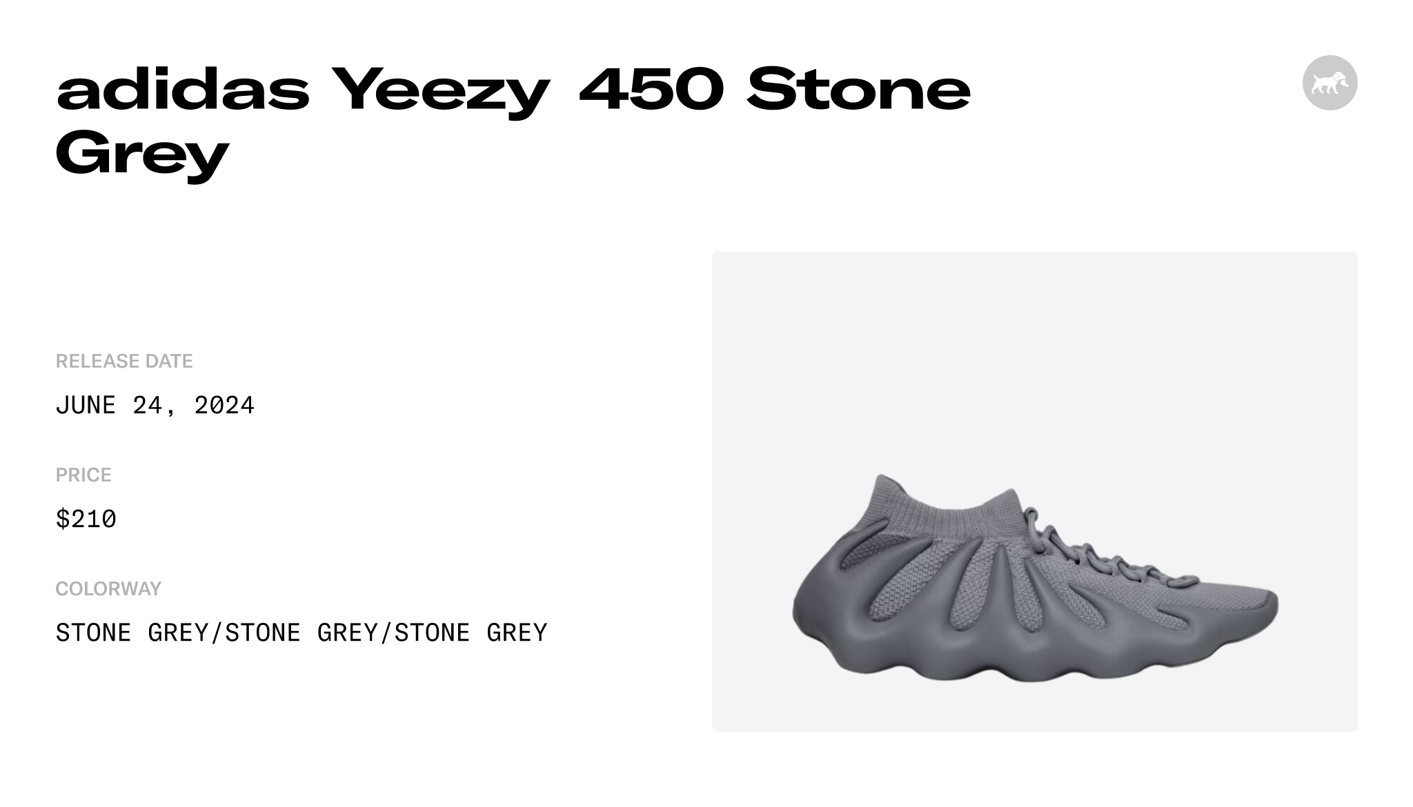 adidas Yeezy 450 Stone Grey - ID9446 Raffles and Release Date