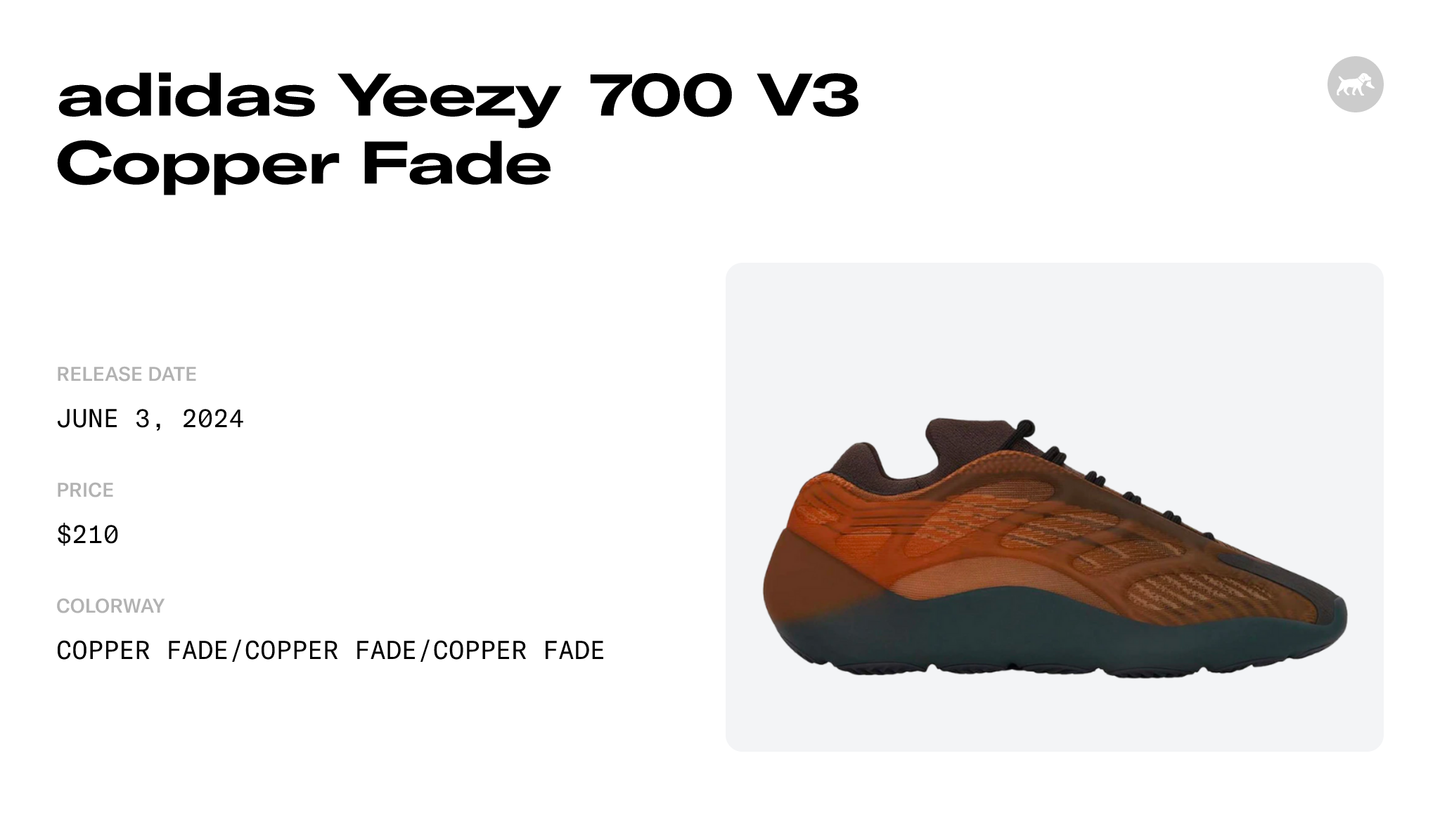 adidas Yeezy 700 V3 Copper Fade GY4109 Raffles and Release Date