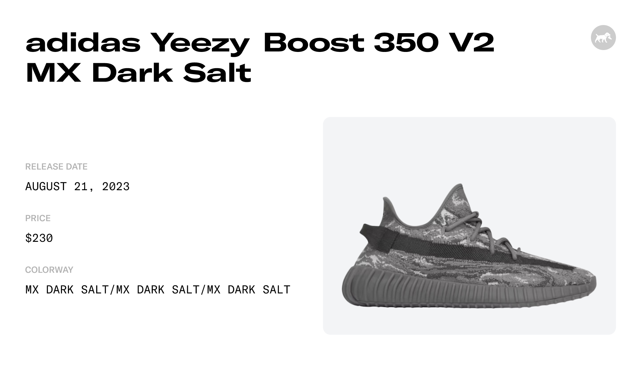 adidas Yeezy Boost 350 V2 MX Dark Salt Men's - ID4811 - US