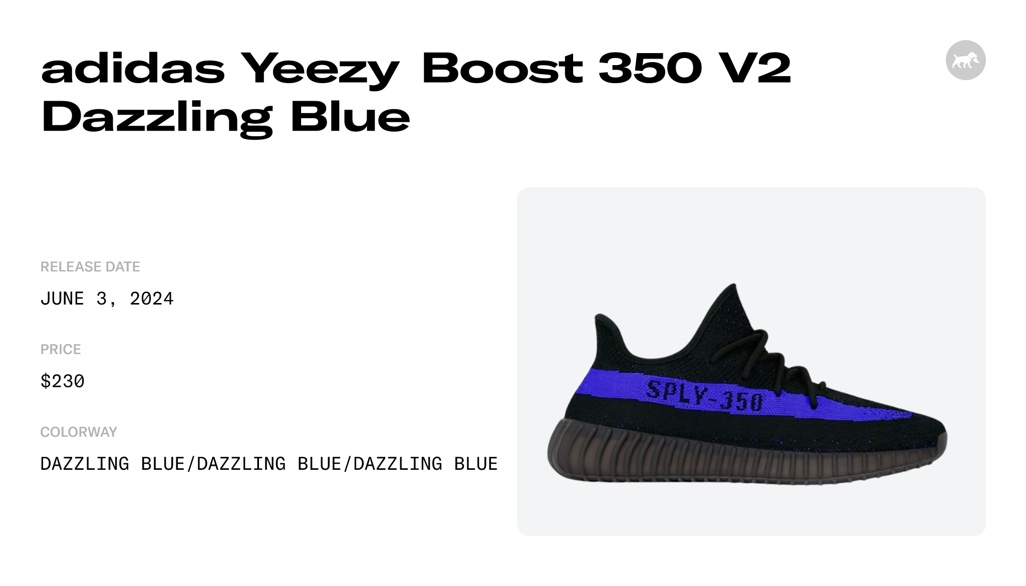 adidas Yeezy Boost 350 V2 Dazzling Blue - GY7164 Raffles and Release Date