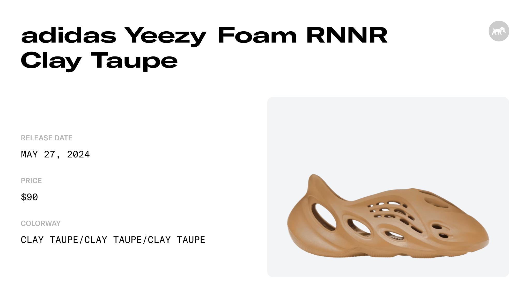 adidas Yeezy Foam RNNR Clay Taupe - GV6842 Raffles and Release Date