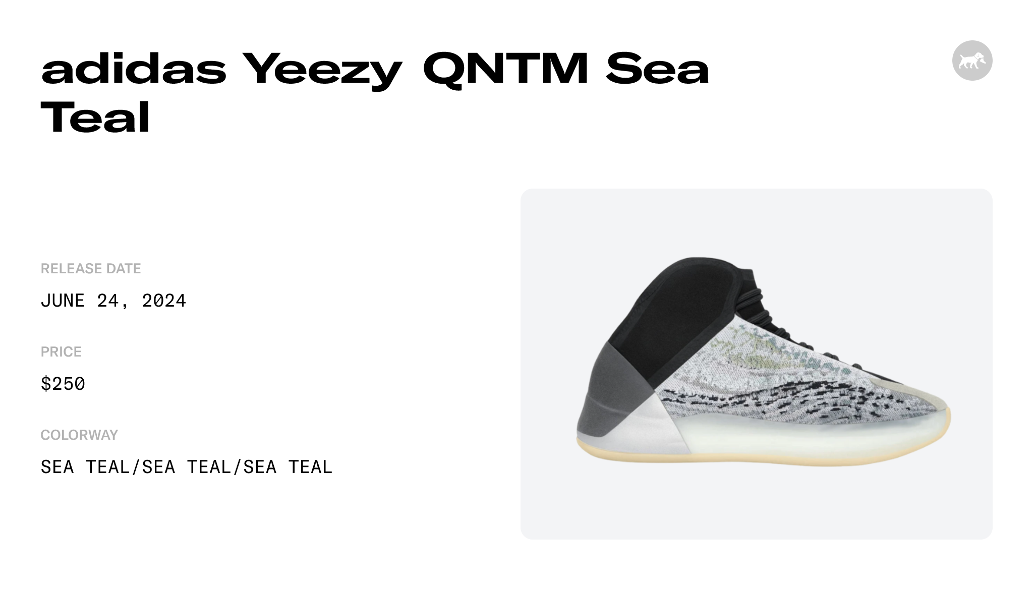 adidas Yeezy QNTM Sea Teal - GY7926 Raffles and Release Date