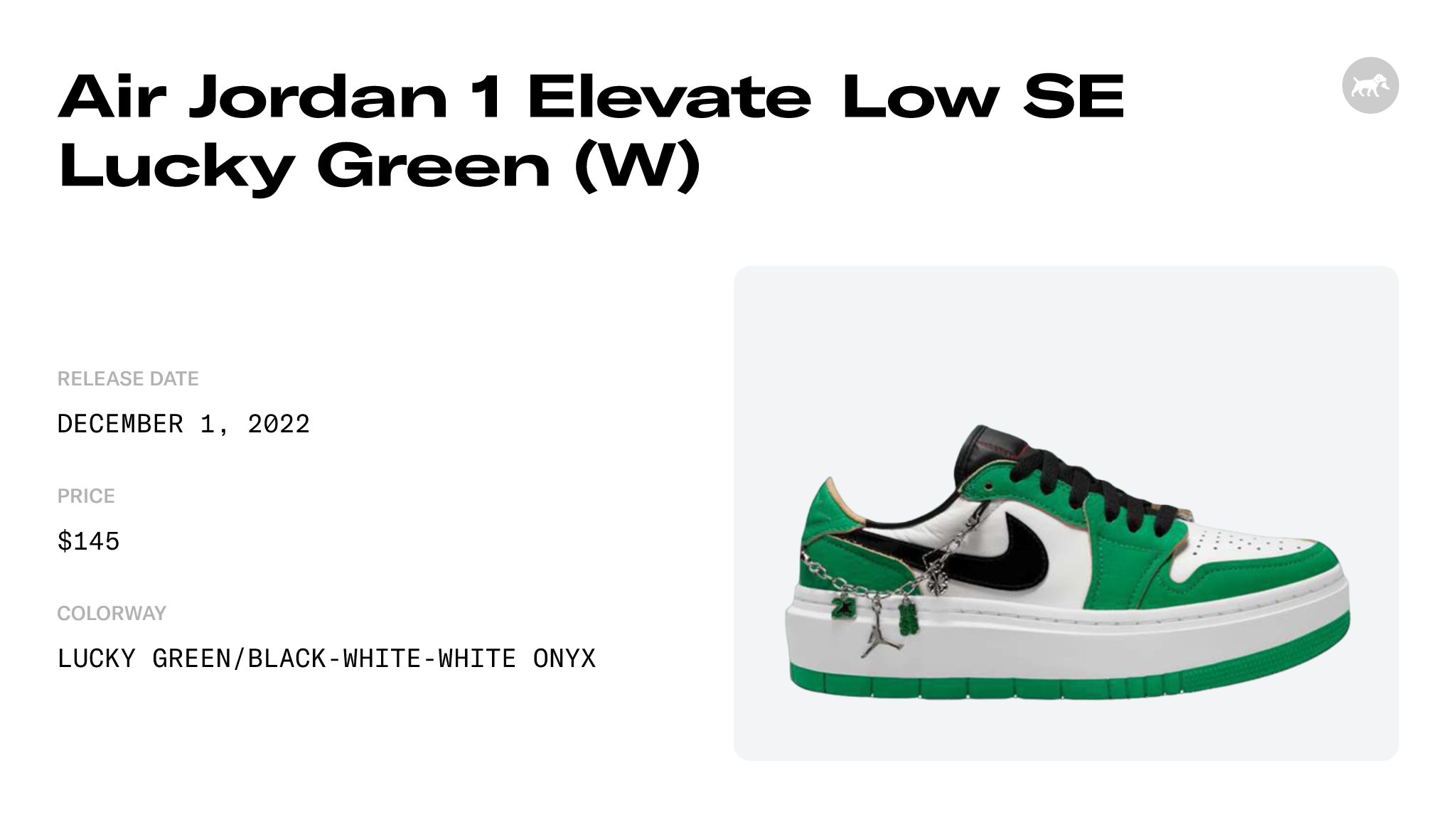 Jordan Womens WMNS Air 1 Elevate Low SE DQ8394 301 Lucky Green - Size 11W