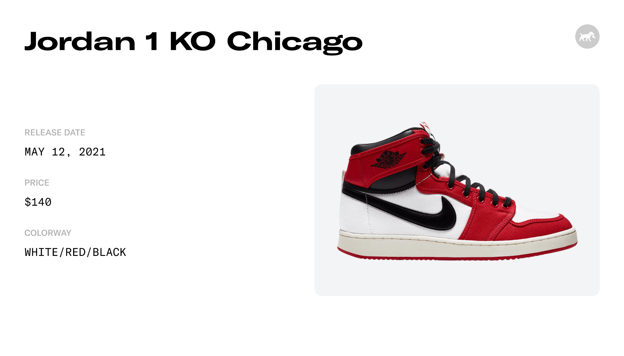 Jordan 1 KO Chicago - DA9089-100 Raffles and Release Date