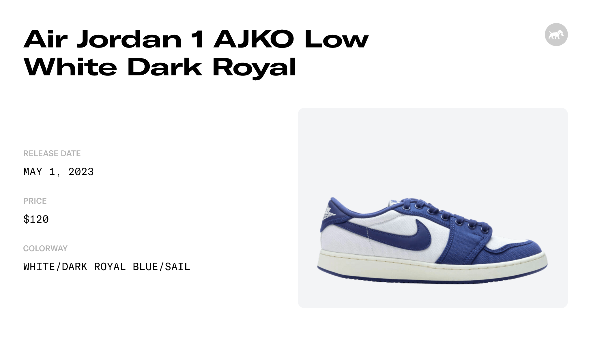 Nike Air Jordan 1 KO Low Kentucky Dark Royal Blue White DX4981-103