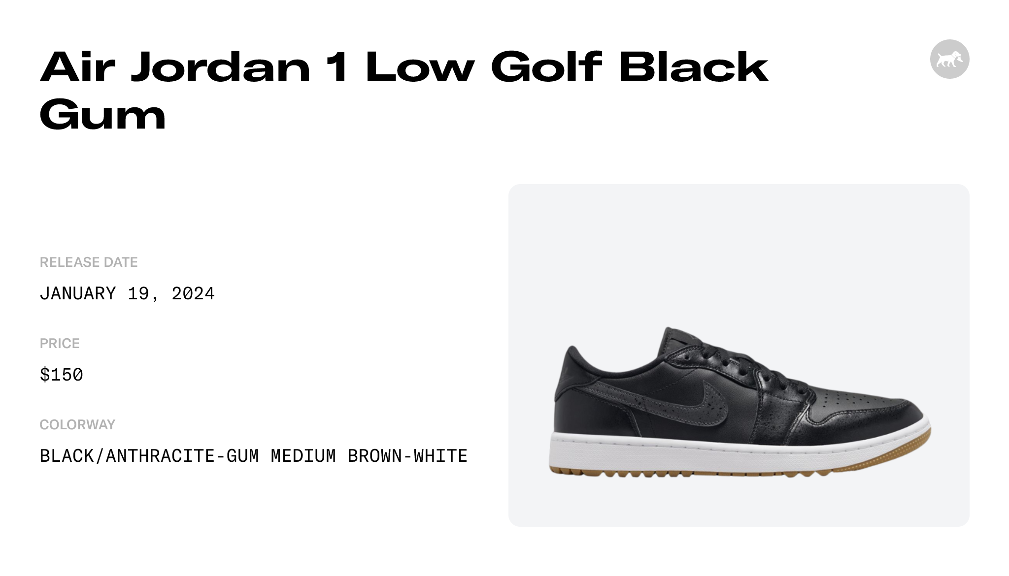 Air Jordan 1 Low Golf Black Gum - DD9315-005 Raffles and Release Date