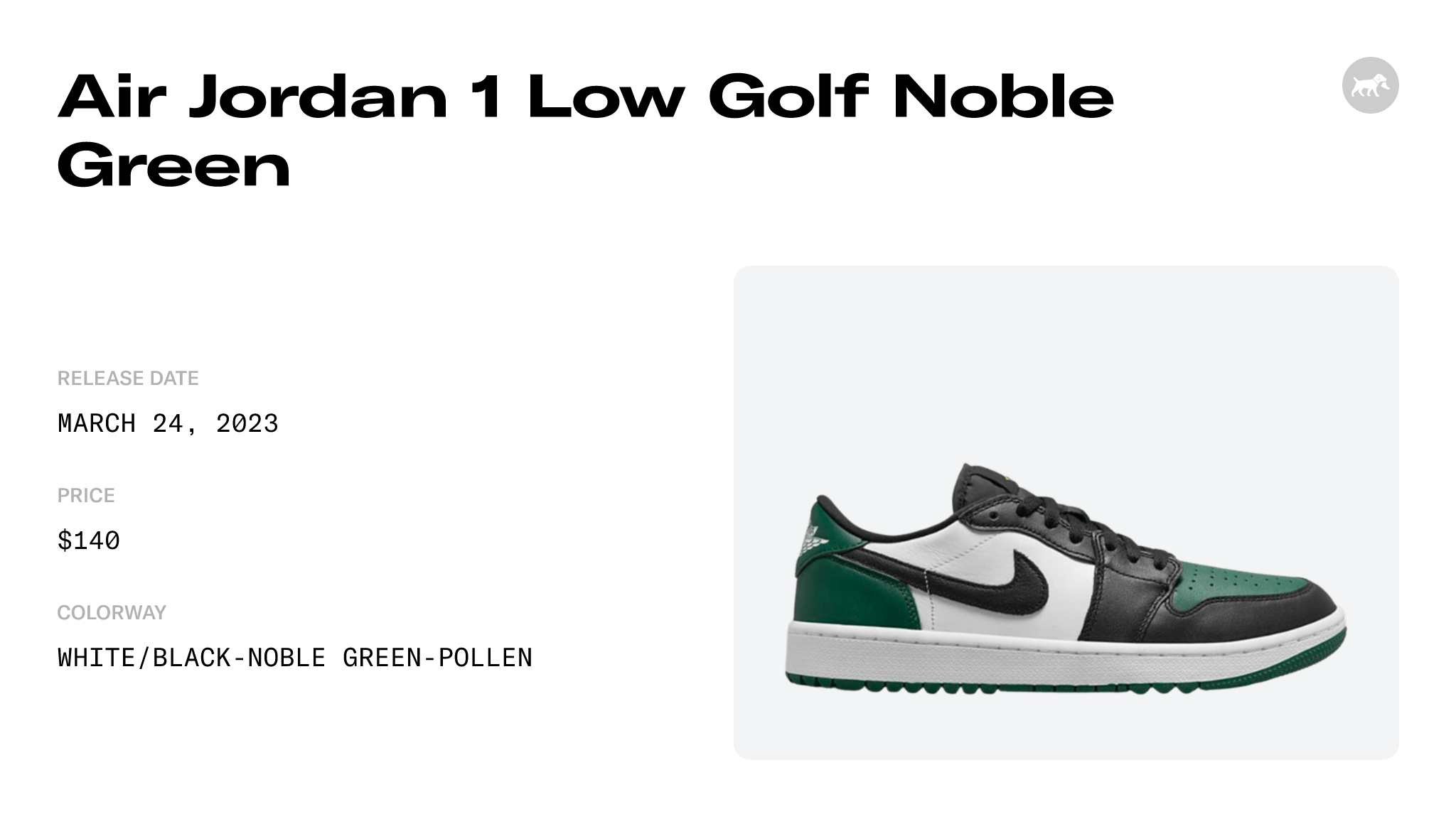 Air Jordan 1 Low Golf Noble Green - DD9315-107 Raffles and Release Date