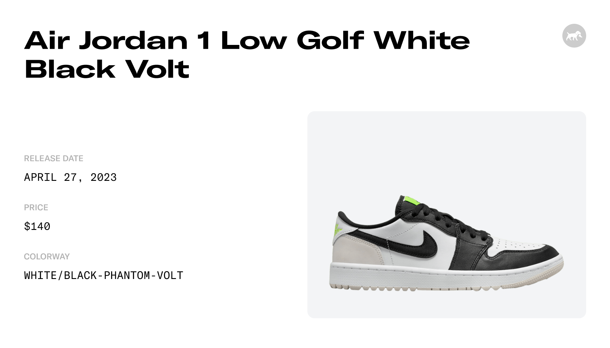 Air Jordan 1 Low Golf White Black Volt - DD9315-108 Raffles and Release Date