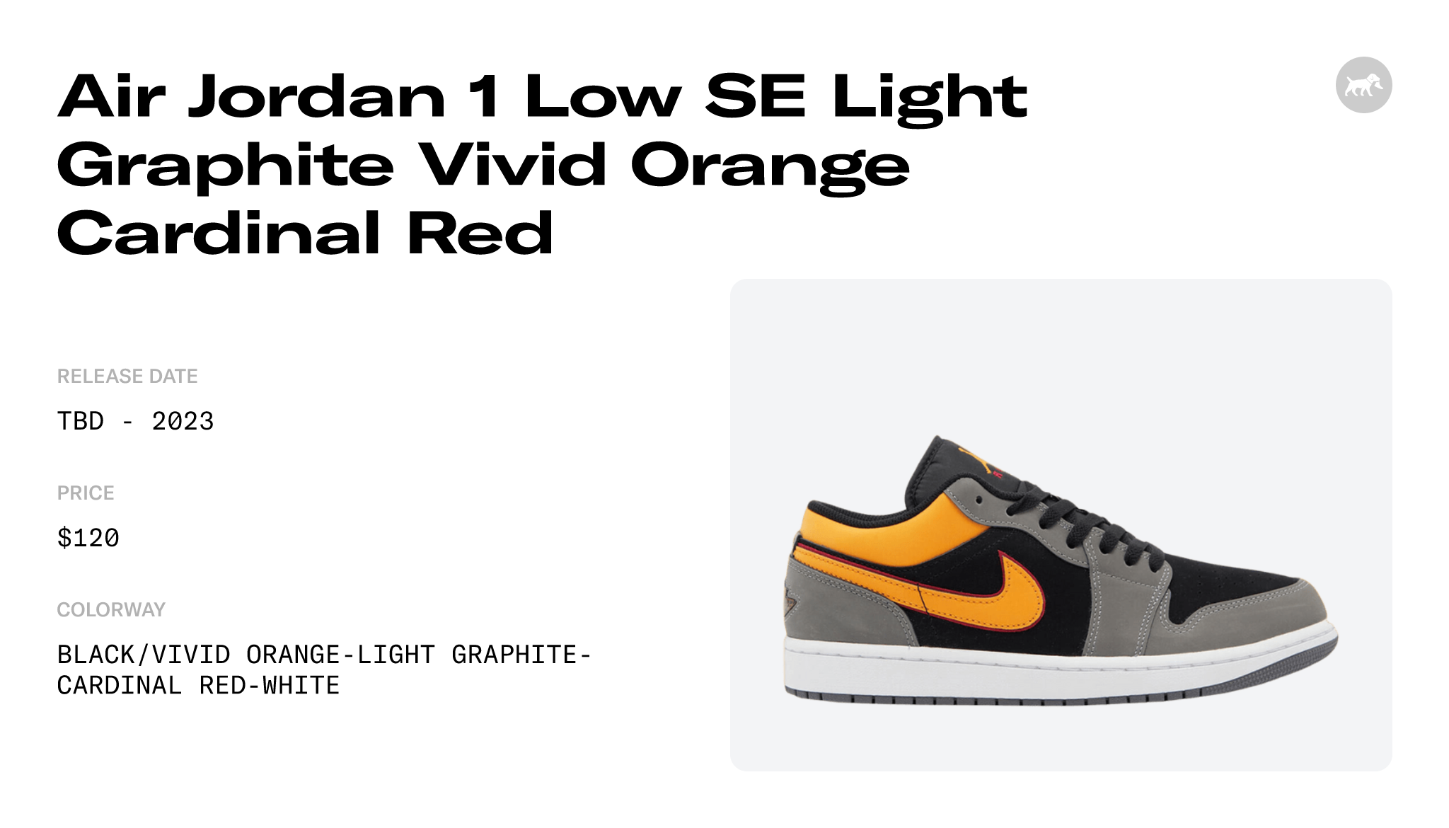Air Jordan 1 Low SE Light Graphite Vivid Orange Cardinal Red