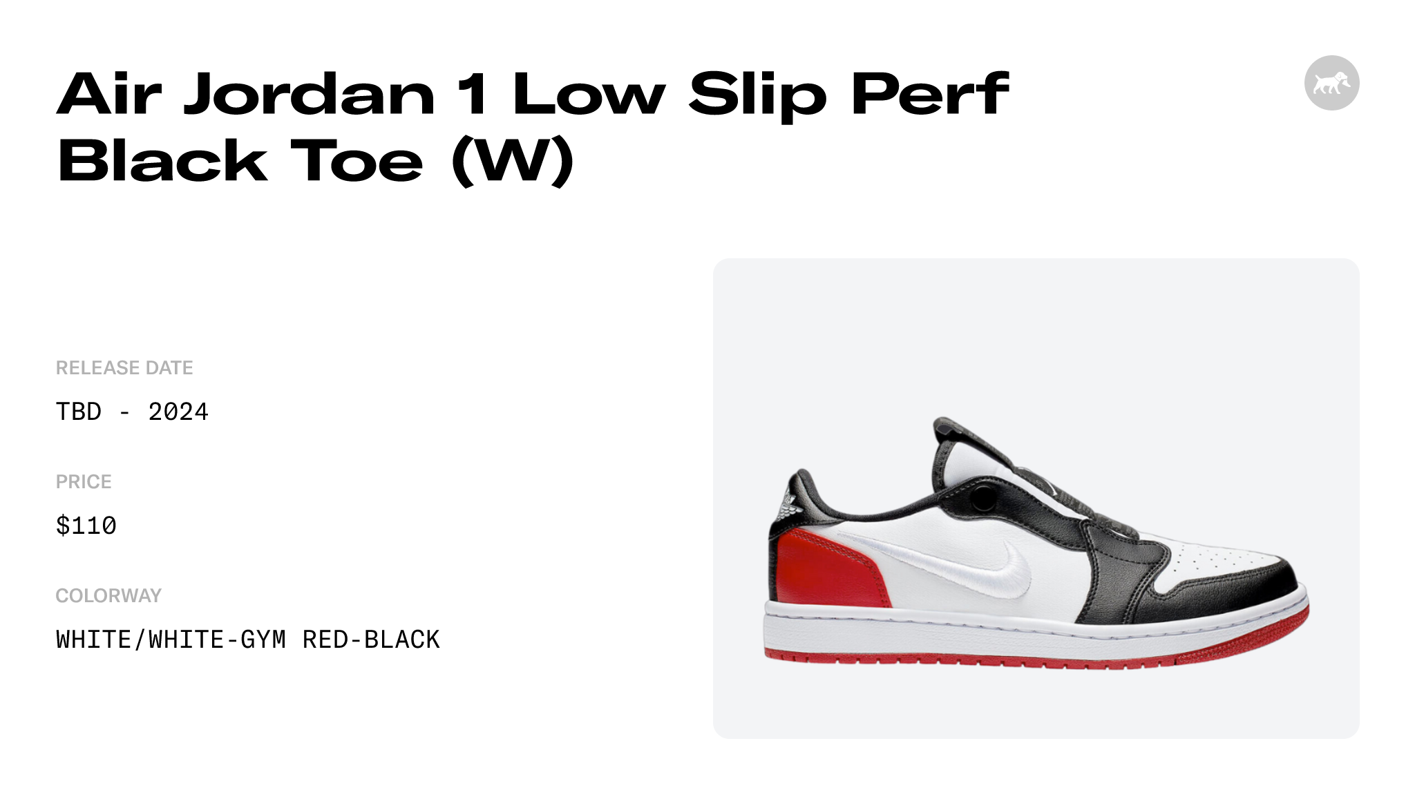 Air Jordan 1 Low Slip Perf Black Toe (W) - AV3918-102 Raffles and ...