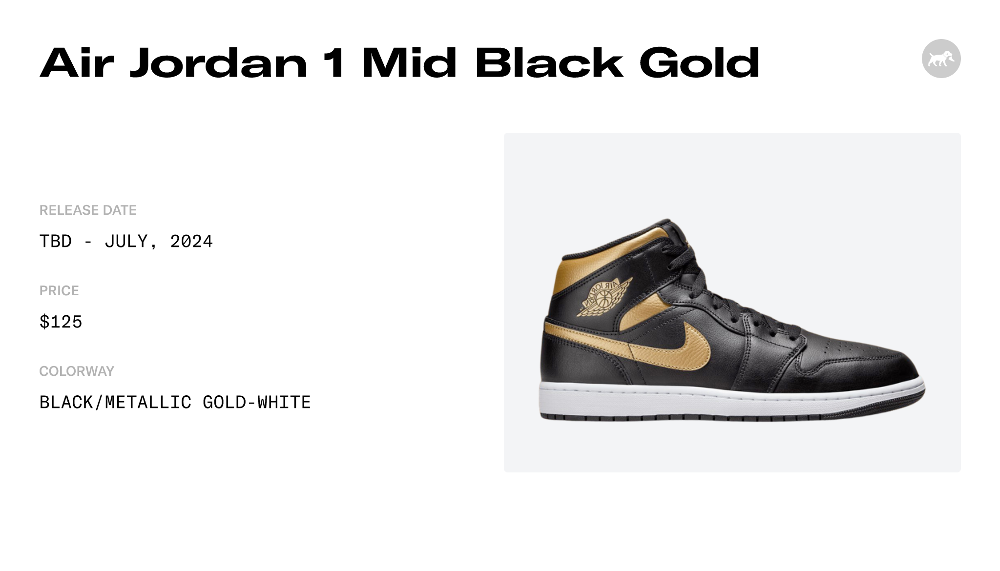 Air Jordan 1 Mid Black Gold - DQ8426-071 Release Info