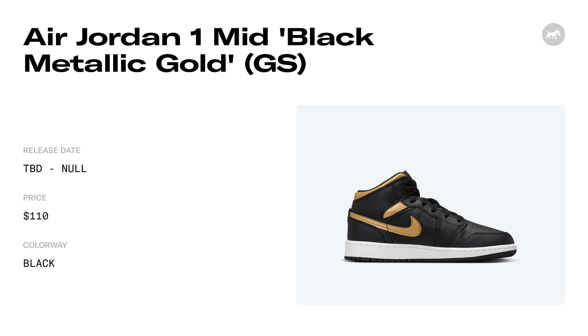 Air Jordan 1 Mid 'Black Metallic Gold' (GS) - DQ8423-071 Release Info